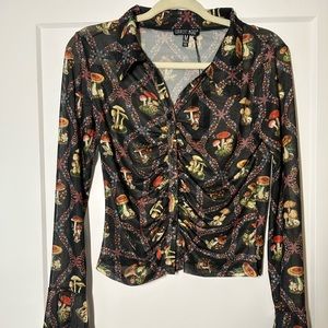 Dolls Kill Current Mood Mushroom Top NWT